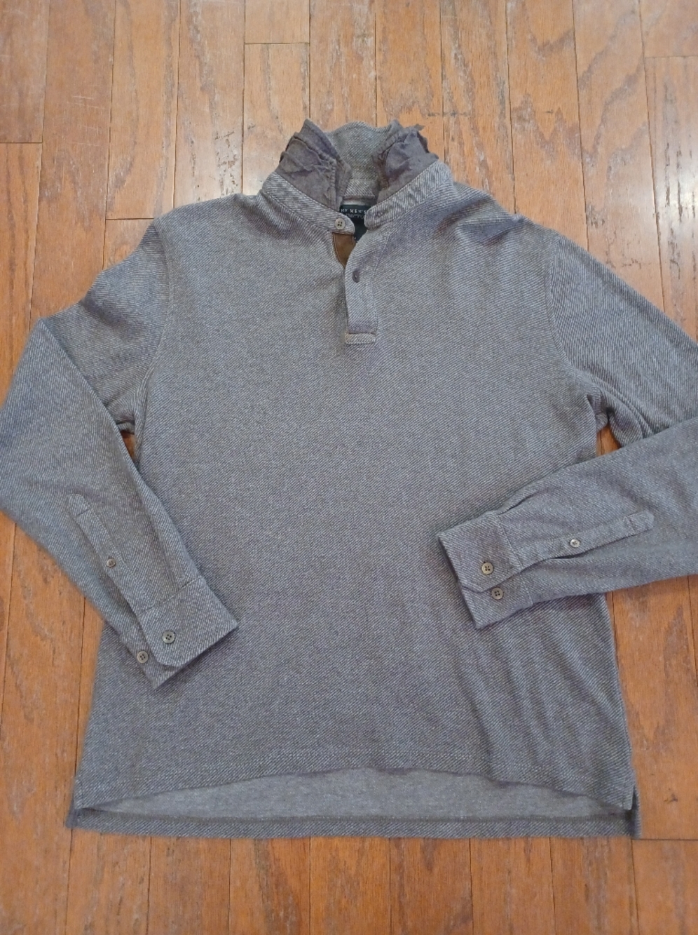 Bloomingdale's The Mens Store Multi Layer Collar Cotton Long Sleeve Polo